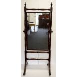 Antique Regency style cheval mirror