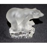 Goebel frosted glass polar bear figurine