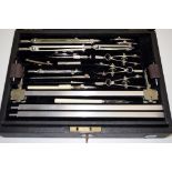 Good set Harling London drawing instruments