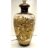 Antique Japanese Satsuma pottery vase
