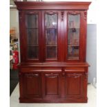 Mahogany elevated bookcase