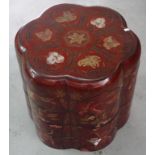 Chinese lacquer four tier storage box