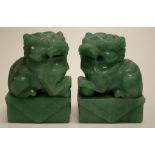 Pair of Chinese stone Foo dogs