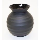 Wedgwood 'Nick Munro' black basalt mantle vase
