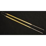 Oriental ivory & silver joined chopsticks