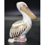 Royal Crown Derby white pelican paperweight