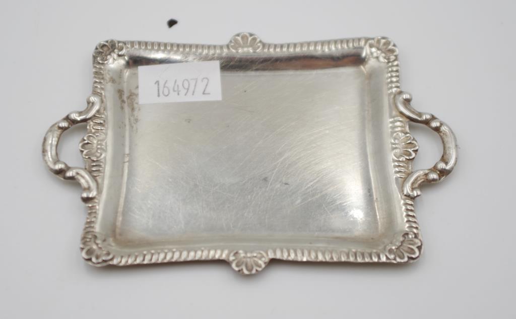 Sterling silver miniature dolls house serving tray - Image 2 of 4