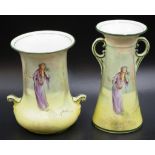 Pair of Royal Doulton Ophelia vases