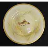 Royal Doulton handpainted fish cabinet plate