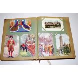 Vintage album English postcards collection