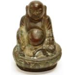 Oriental 'Laughing Buddha' metal figure