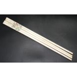Two pairs Chinese carved ivory chop sticks