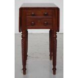 Regency mahogany drop leaf work table