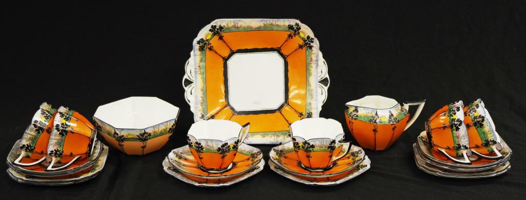 Art deco Shelley Queen Anne teaset