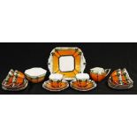 Art deco Shelley Queen Anne teaset