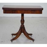 Regency style mahogany card table