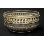 Early 20th century German 800 silver & glass bowl