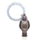 Australian sterling silver figural child's rattle