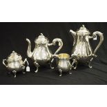 Christofle silver plate four piece tea/coffee set