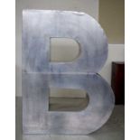 Very large aluminium sign letter B