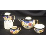 Royal Doulton 'Pansy' four piece teaset