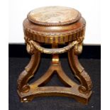 Antique French gilt wood pedestal stand