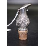Continental silver wine pourer