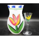 Kosta Boda art glass tulip vase