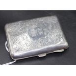 George V sterling silver cigarette case