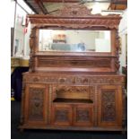 Spanish mirror back oak chiffonier