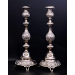 Edward VII sterling silver candlesticks