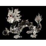 Swarovski crystal dragon & ball figurine