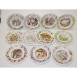 Eleven Royal Doulton "Brambly Hedge"display plates