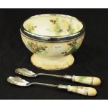 Vintage Crown Devon ceramic salad bowl & servers