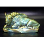 Zolnay ceramic Bison figure