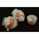 Three early Chinese ceramic birdcage bowls