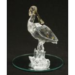 Swarovski crystal Spoonbill bird figurine