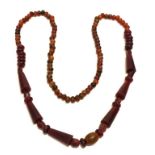 Chinese horn bead necklace