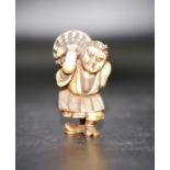 Japanese carved ivory Workman netsuke