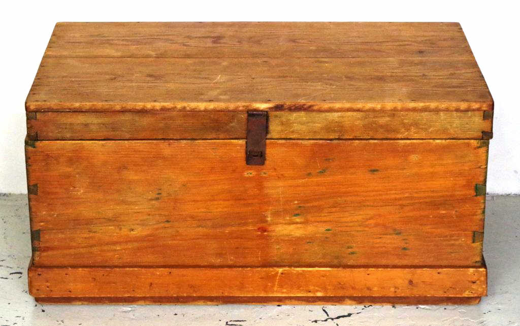 Vintage pine storage chest