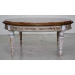 Louis XVI style marble top coffee table