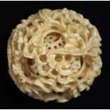 Vintage Chinese carved ivory puzzle ball