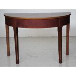 Georgian style demi-lune table