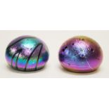 Two Australian Colin Heaney glass paperweights