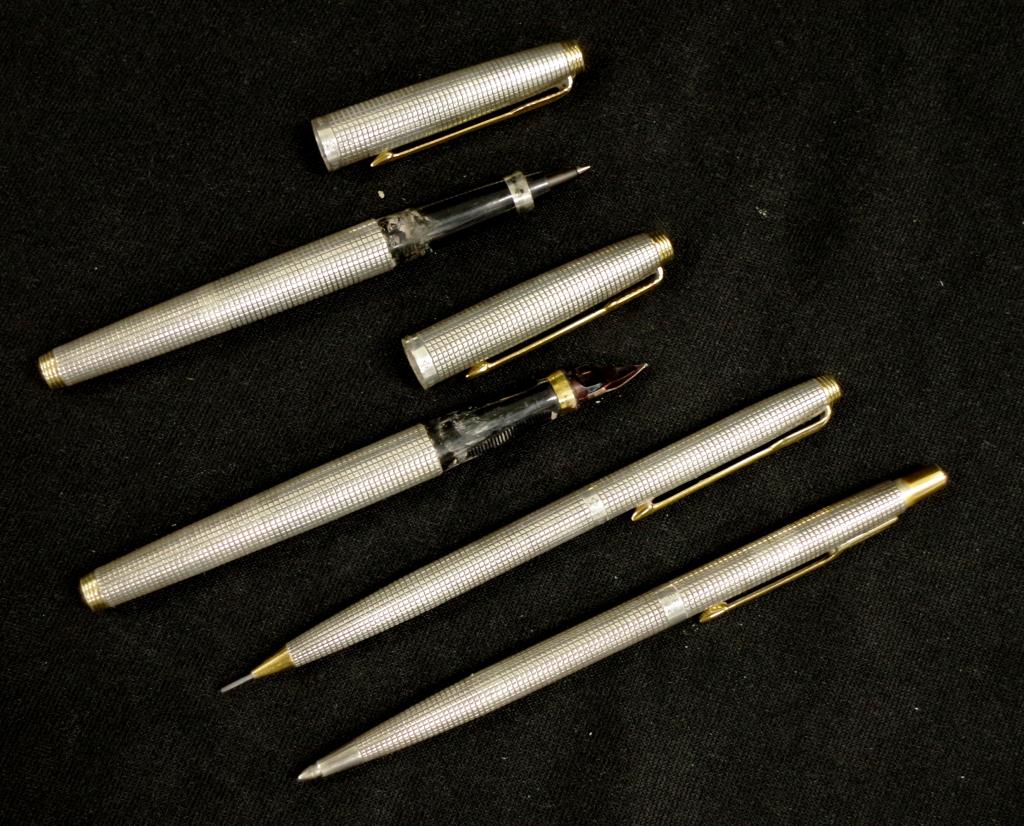 Four Parker silver pens - Image 2 of 2
