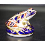 Royal Crown Imari frog paperweight