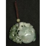 Chinese carved jade pendant