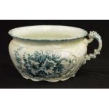 Early English blue & white chamber pot