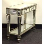 Contemporary Art Deco mirrored hall table
