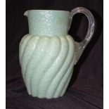 Victorian turquoise opaline water jug